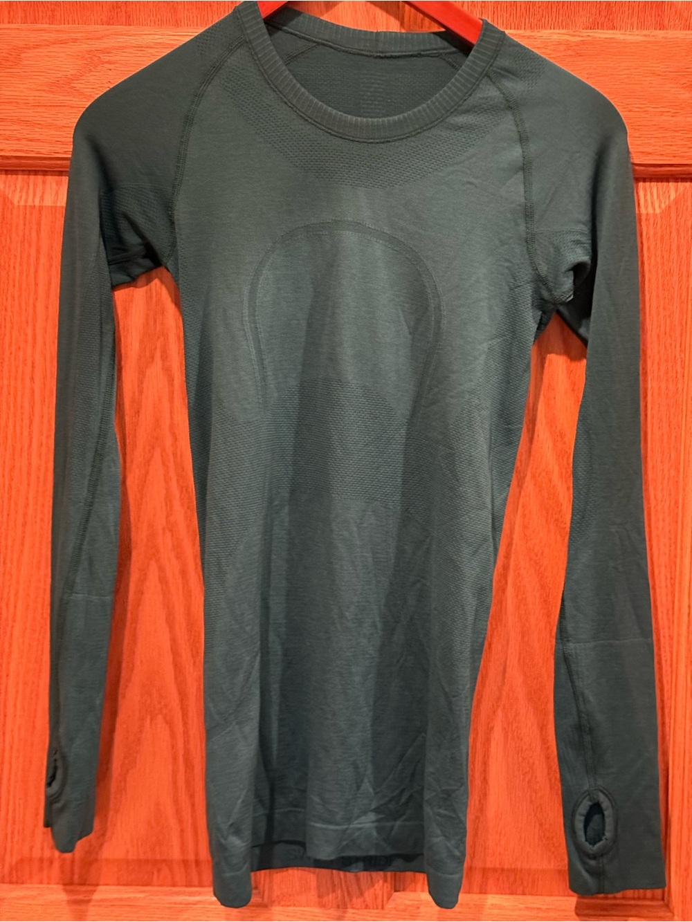 lululemon athletica Long Sleeve Seamless Crew Top — Teal Green